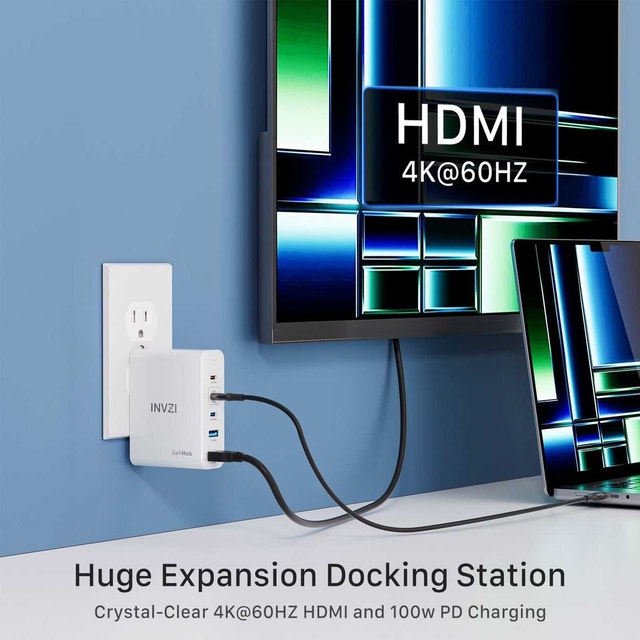 INVZI Docking Station & 100W GaN USB-C Charger - photo 5