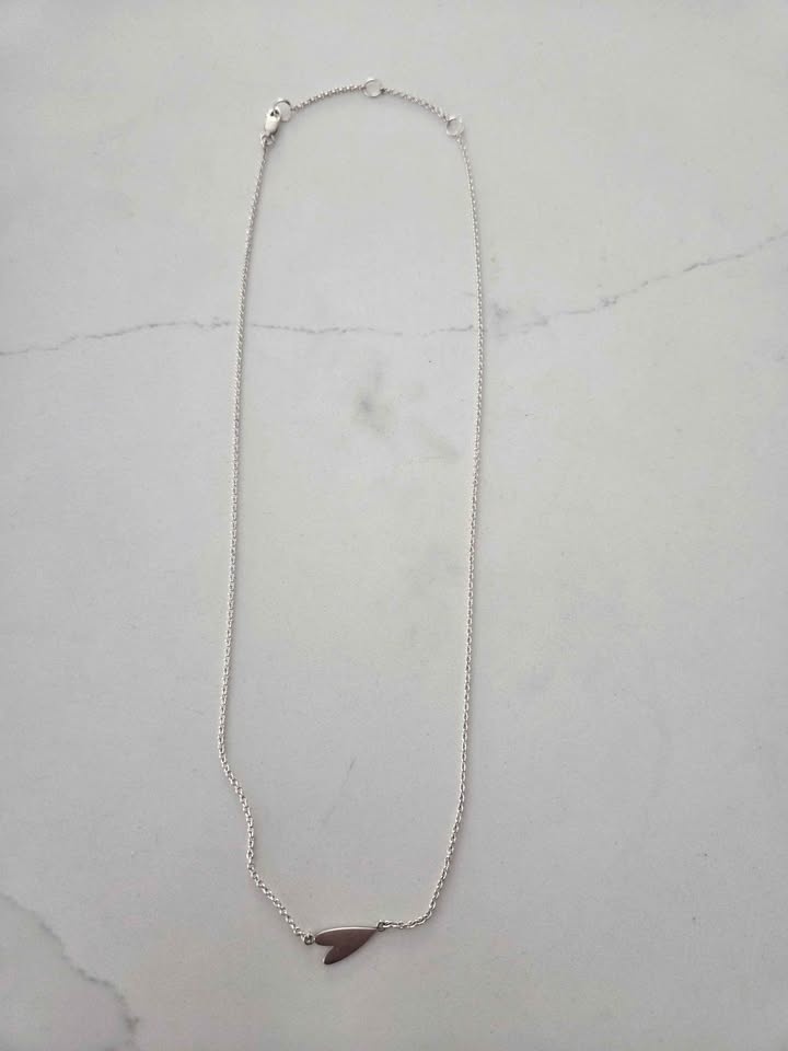 Tashi 925 Sterling Silver Heart Necklace | Minimalist Dainty Jew - photo 3