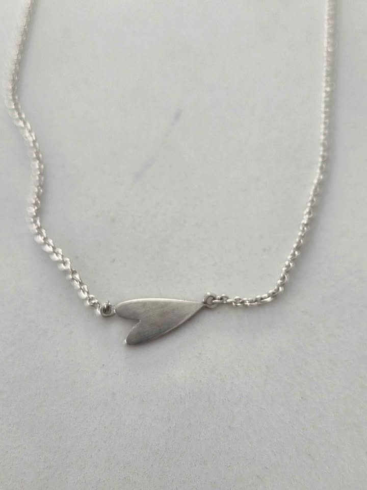 Tashi 925 Sterling Silver Heart Necklace | Minimalist Dainty Jew - photo 4