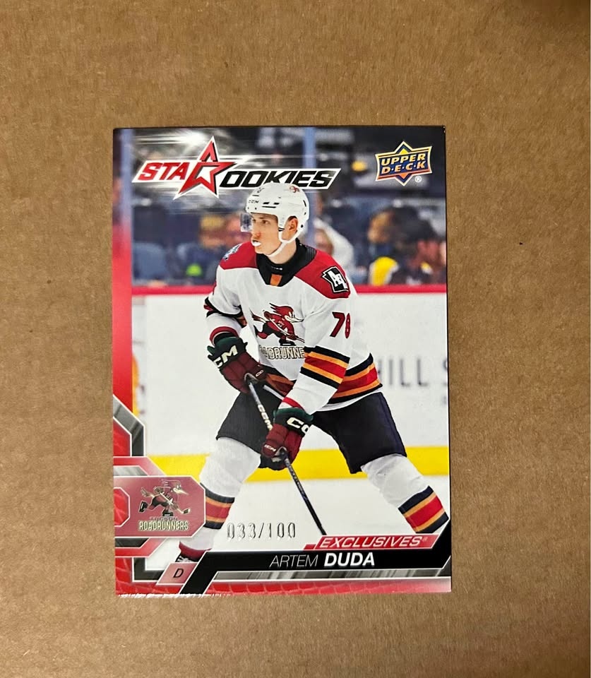 2024-25 AHL Artem Duda Star Rookies UD Exclusives /100