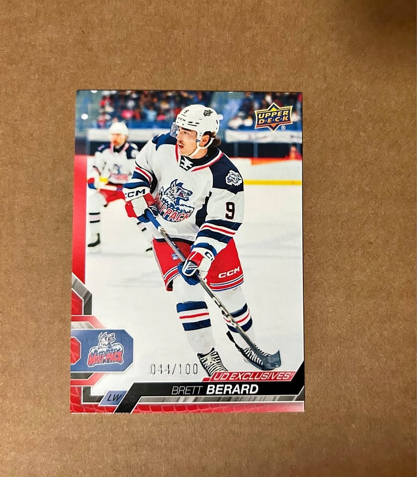 2024-25 AHL Brett Berard UD Exclusives /100 - Wolf Pack
