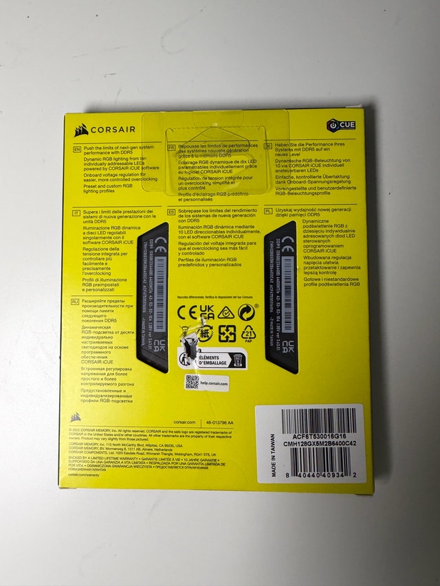 128GB Corsair Vengeance RGB DDR5 RAM 6400MHz - photo 2