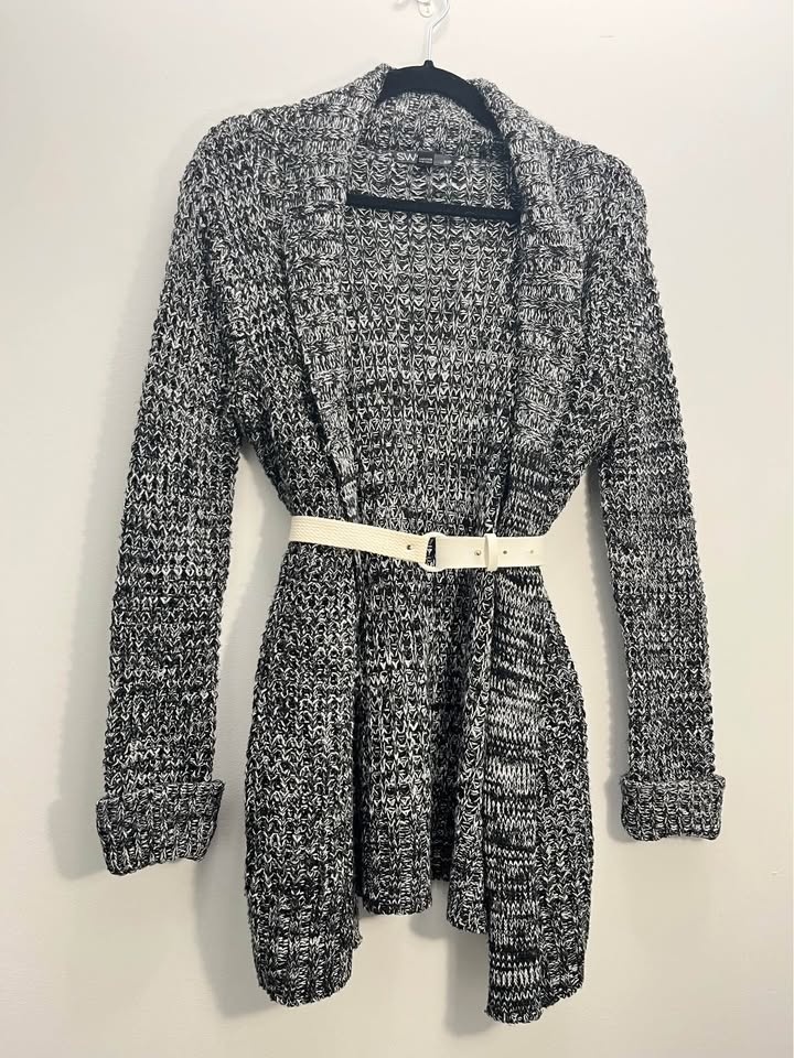Salt & Pepper Knit Cardigan & Belt - photo 2