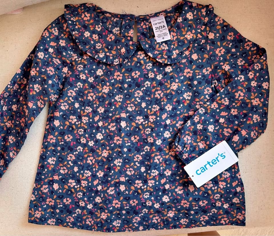 Carters Long Sleeve Floral Shirt size 2T