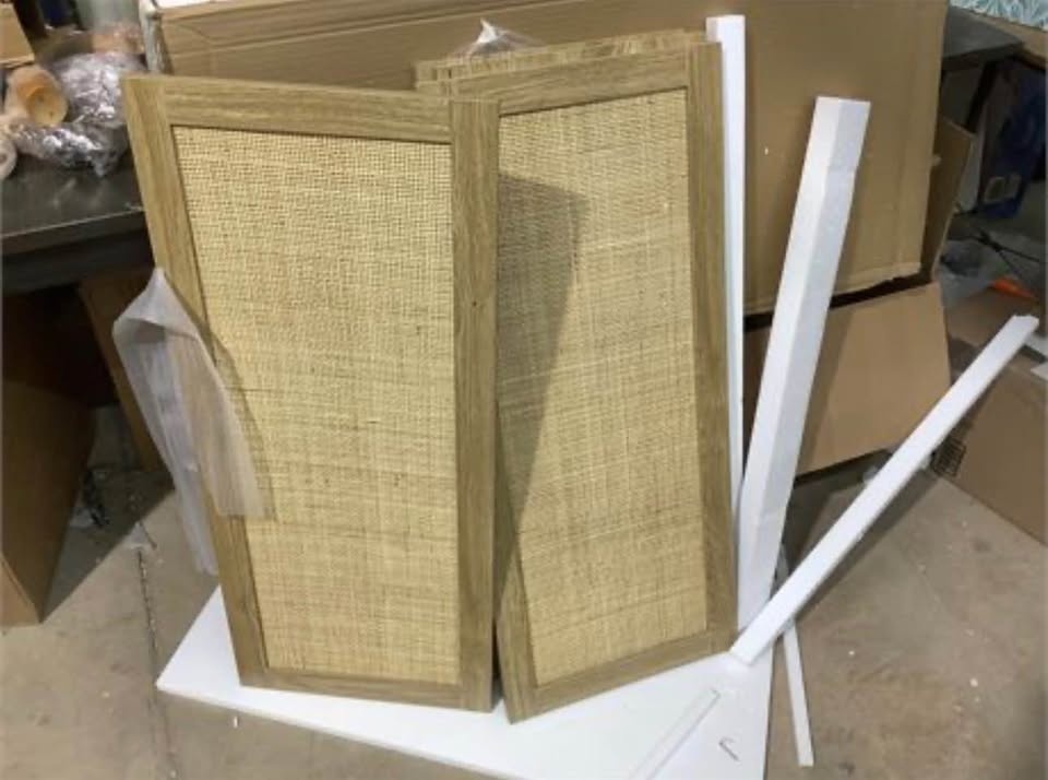 Bohemian Rattan Storage Cabinet - Cane Door - Brand New - photo 5