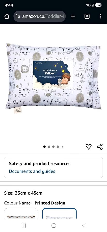 Brand new Toddler pillow with pillowcase