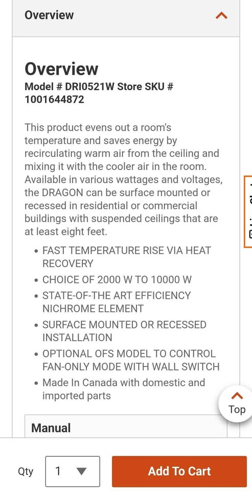 BNIB - STELPRO Dragon Garage Fan Heater White 5000W - photo 2