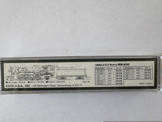 N Scale Kato Mikado CN3803 USRA 2-8-2 Heavy for sale - photo 2