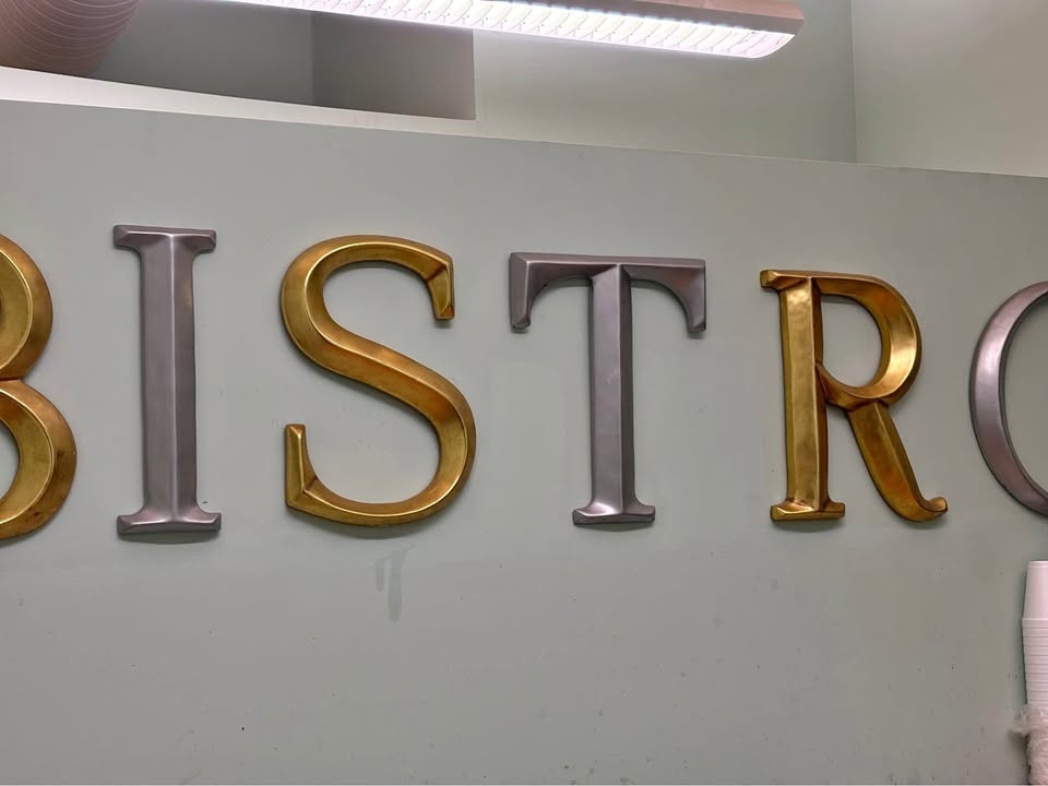 Ballard Designs BISTRO Decorative Wall Letters – Gold & Silver