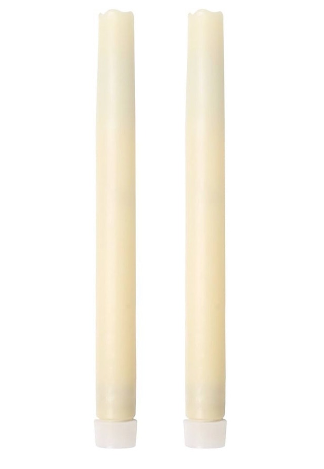 GiveU 9" Melted LED Taper Candles Pk of 2 - photo 2
