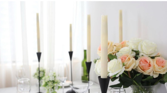 GiveU 9" Melted LED Taper Candles Pk of 2 - photo 5
