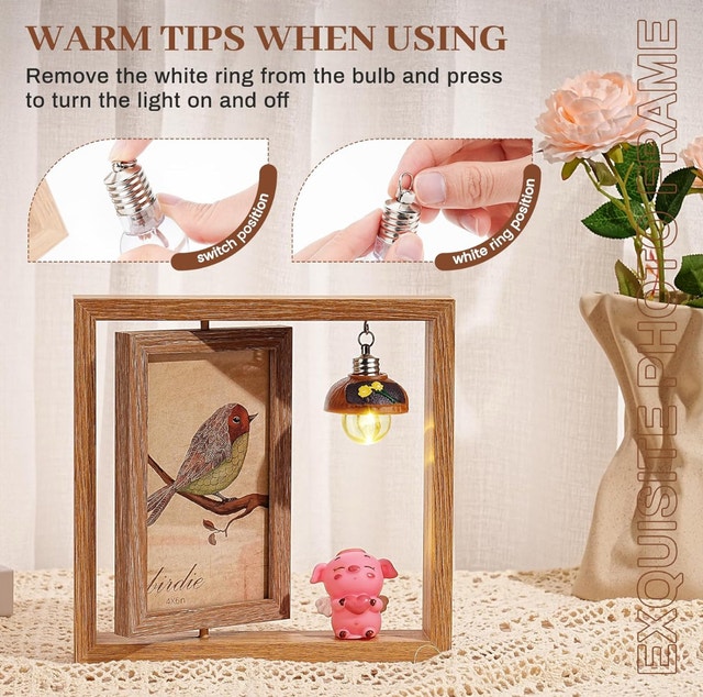 Brand New Beewin Double Sided Rotating Floating Picture Frame - photo 4