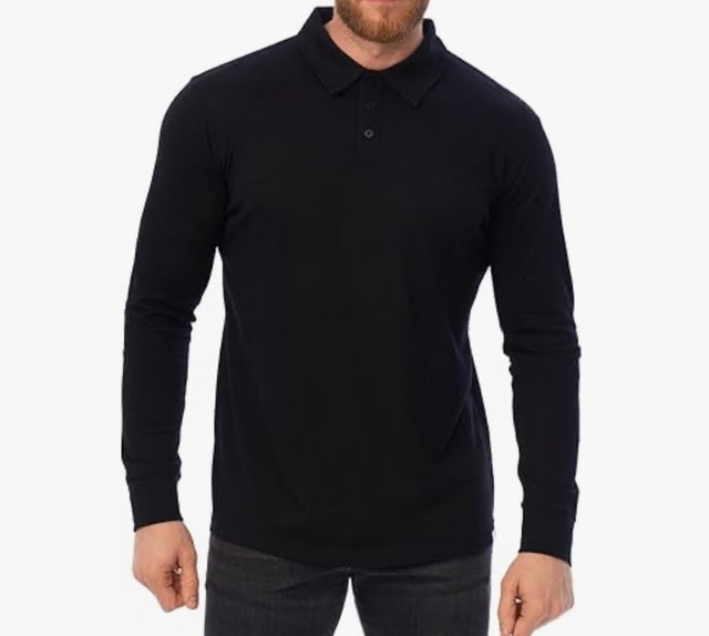 UNITED COLORS of BENETTON Long Sleeve Polo Golf Shirt