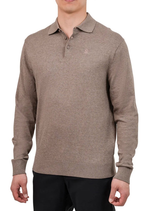 UNITED COLORS of BENETTON Long Sleeve Polo Golf Shirt - photo 5