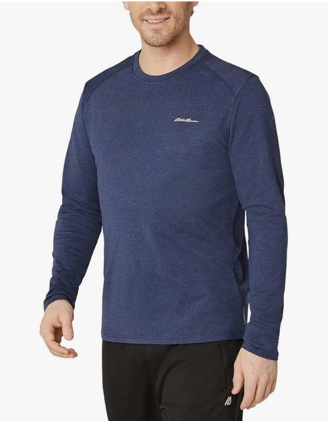 Brand New Eddie Bauer Men's 2Pk Active Long Sleeve T-Shirt Blue - photo 2