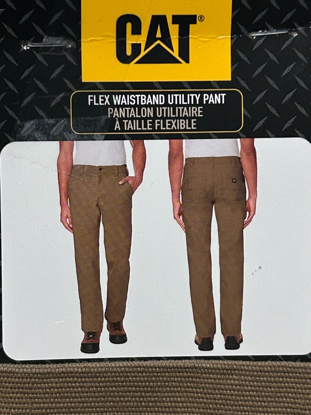 Brand New CAT Caterpillar Flex Waistband Utility Pant Tan