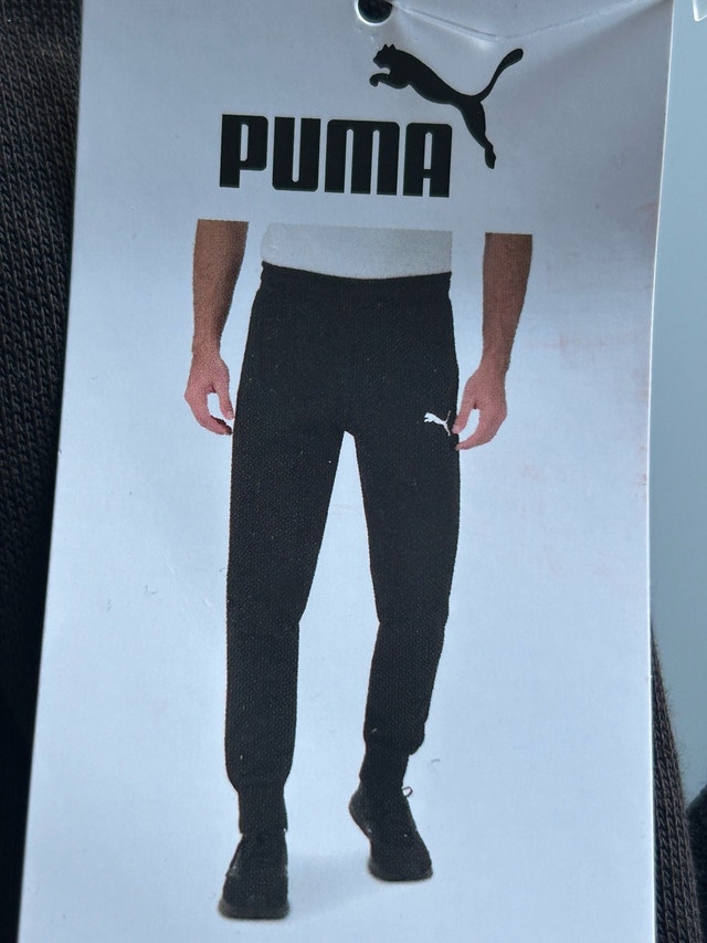 Brand New Puma Fleece Joggers - Black