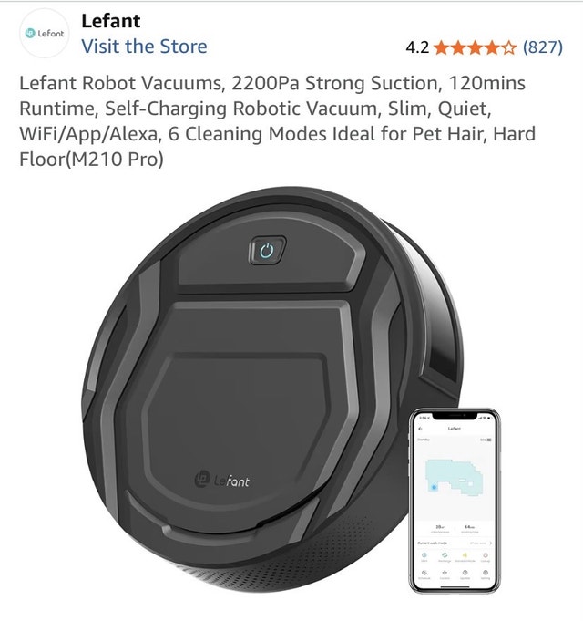 Lefant Robot Vacuum M210 Pro - photo 2