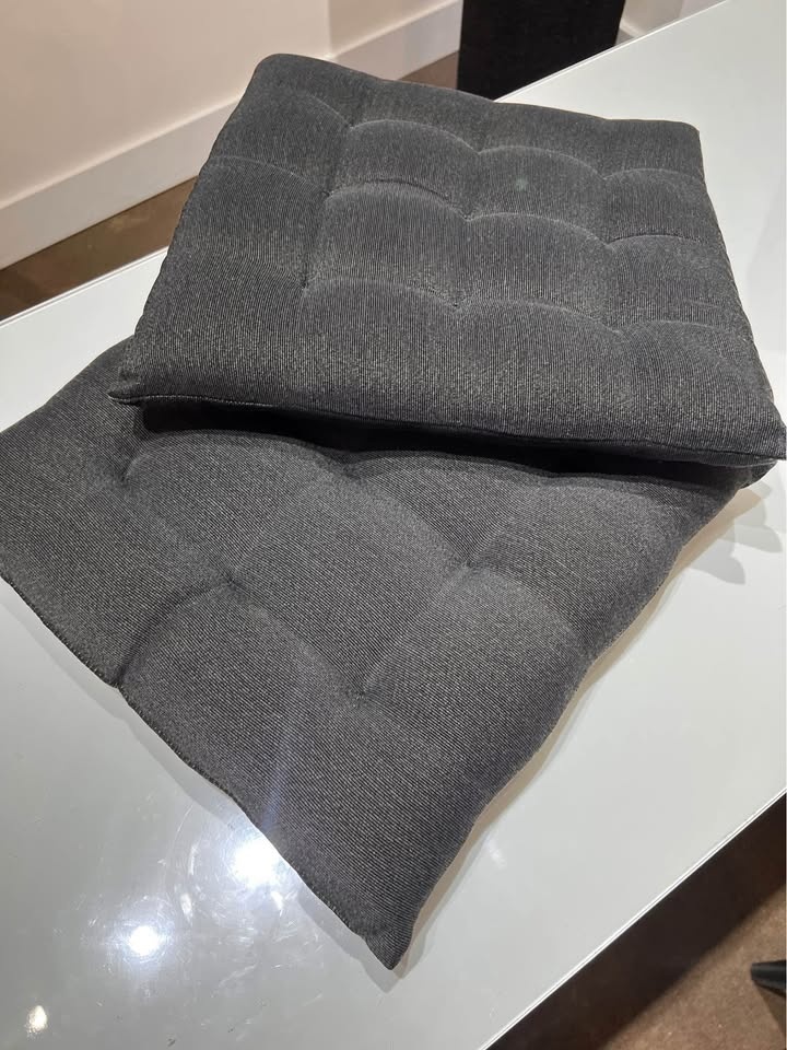Ikea Patio Seat Cushion - 15” x 15” - Black/Dark Charcoal - photo 3