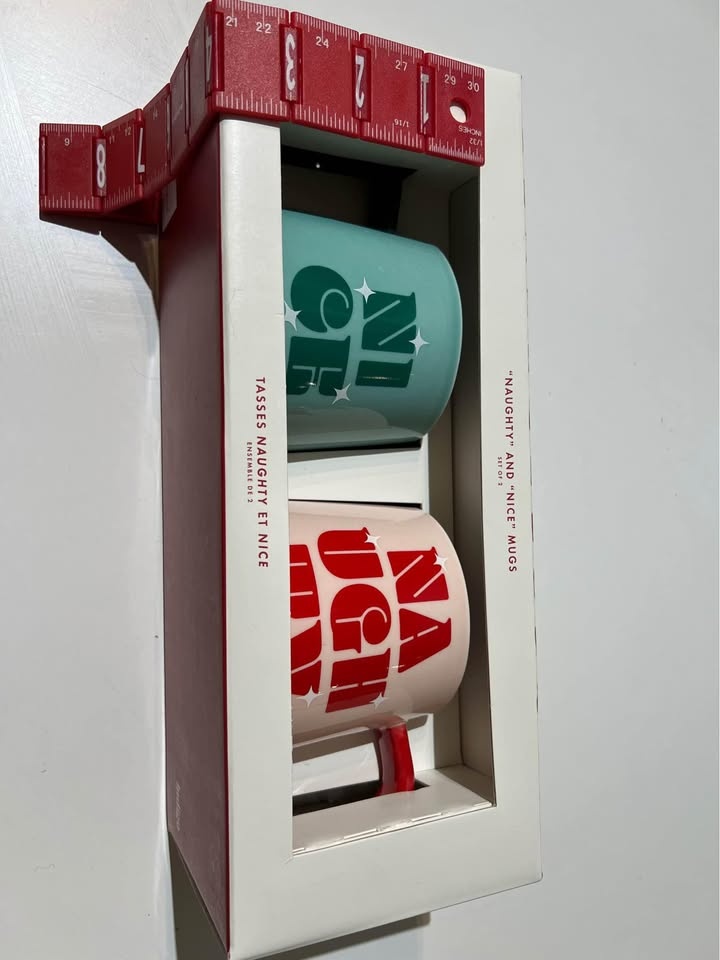 Brand new set of 2 mugs: Naughty and Nice (By Indigo) - photo 3