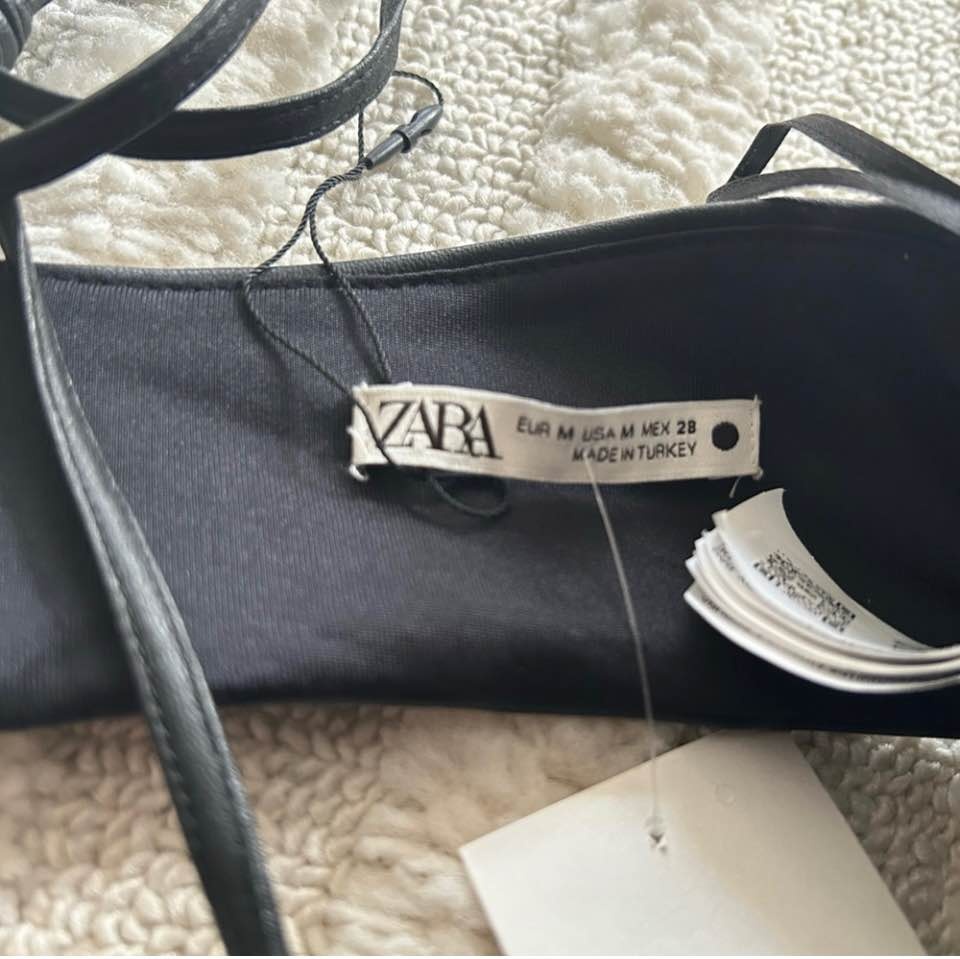 Zara Leather Top - Size M - photo 2