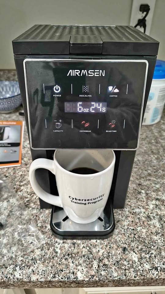 AIRMSEN Grind & Brew Coffee Maker with Built-in Grinder