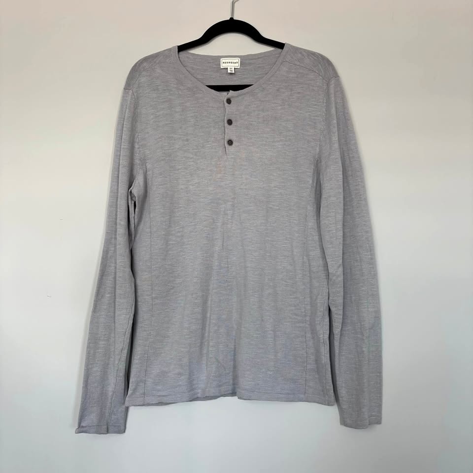 Men's Grey Lightweight Henley