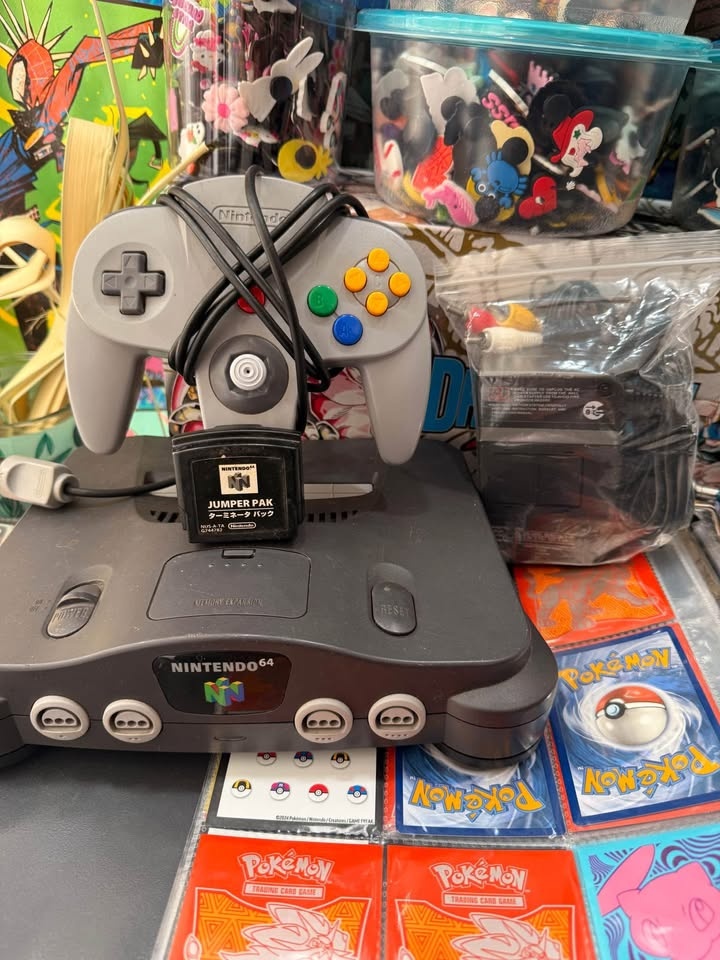 Nintendo 64 Console with Controller and Wires - photo 2