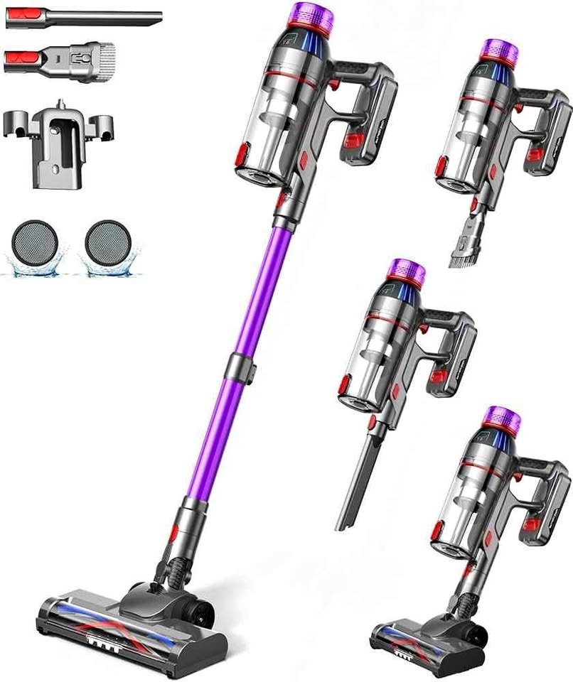 Cuzmok TV106S Cordless Vacuum – 45KPa Suction & LED Display