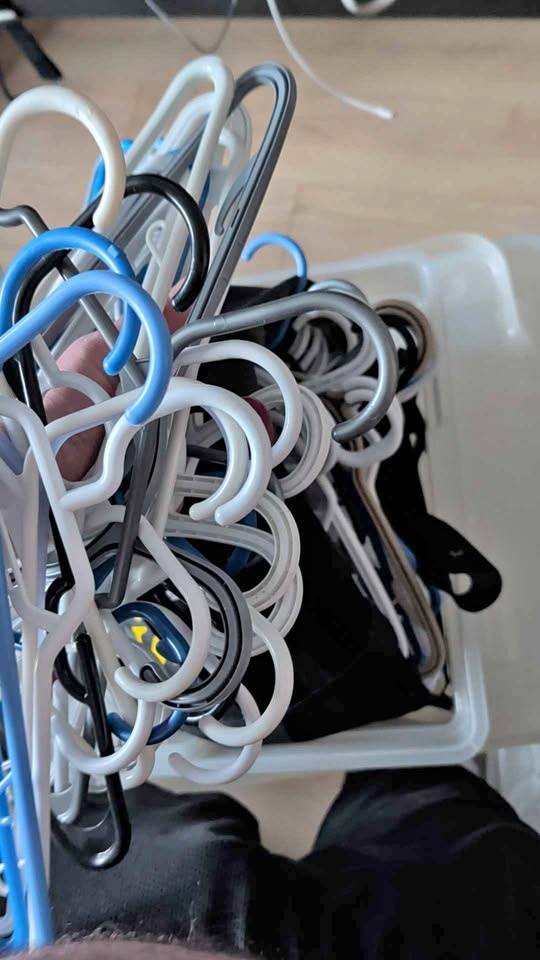 75 Plastic Coat Hangers - Assorted Colors