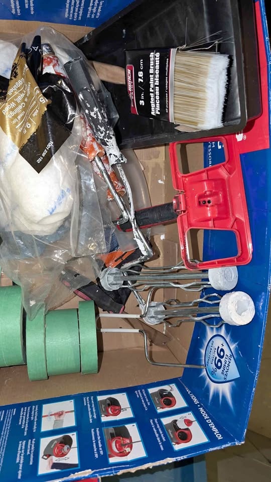 Box of Painting Supplies