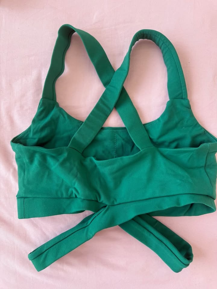 Green Criss Cross Back Crop Top - photo 2