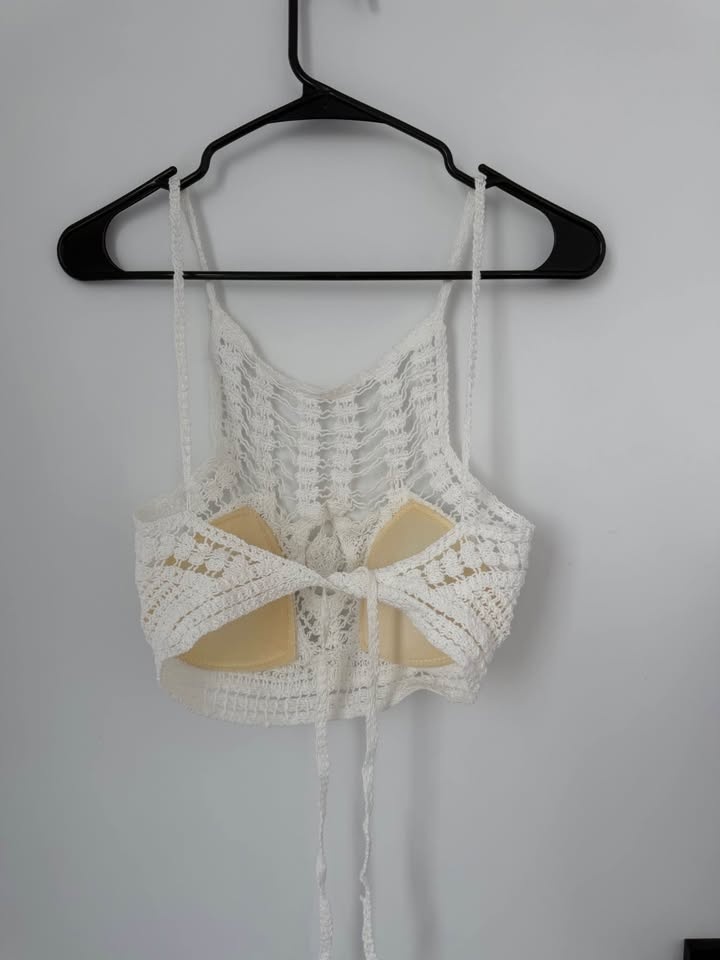 White Crochet Bralette Top - photo 2