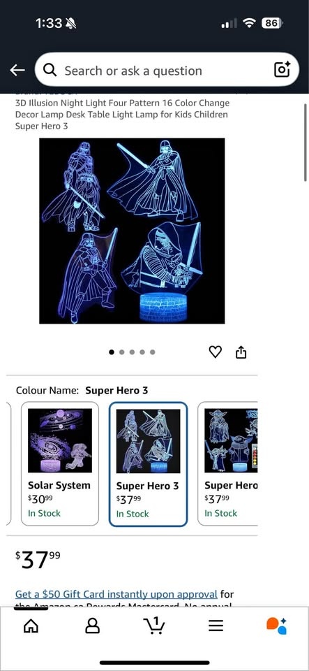 3D Illusion Night Light - 16 Color Change Decor Lamp