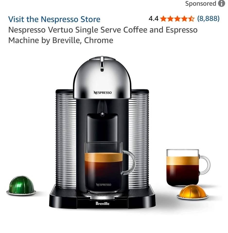 Breville Nespresso Single Serve Coffee Maker