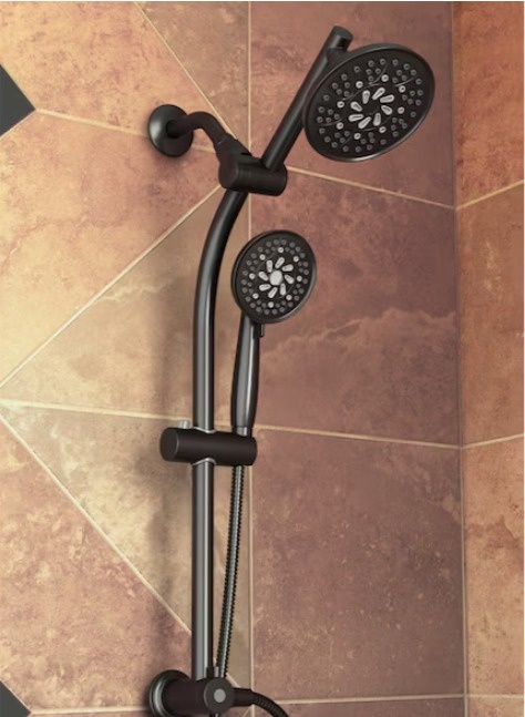 Allen + Roth Matte Black Shower Faucet Bar System - photo 3