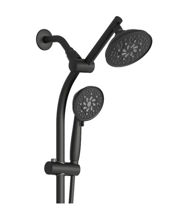 Allen + Roth Matte Black Shower Faucet Bar System - photo 4