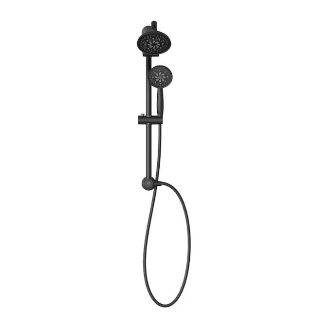Allen + Roth Matte Black Shower Faucet Bar System - photo 5