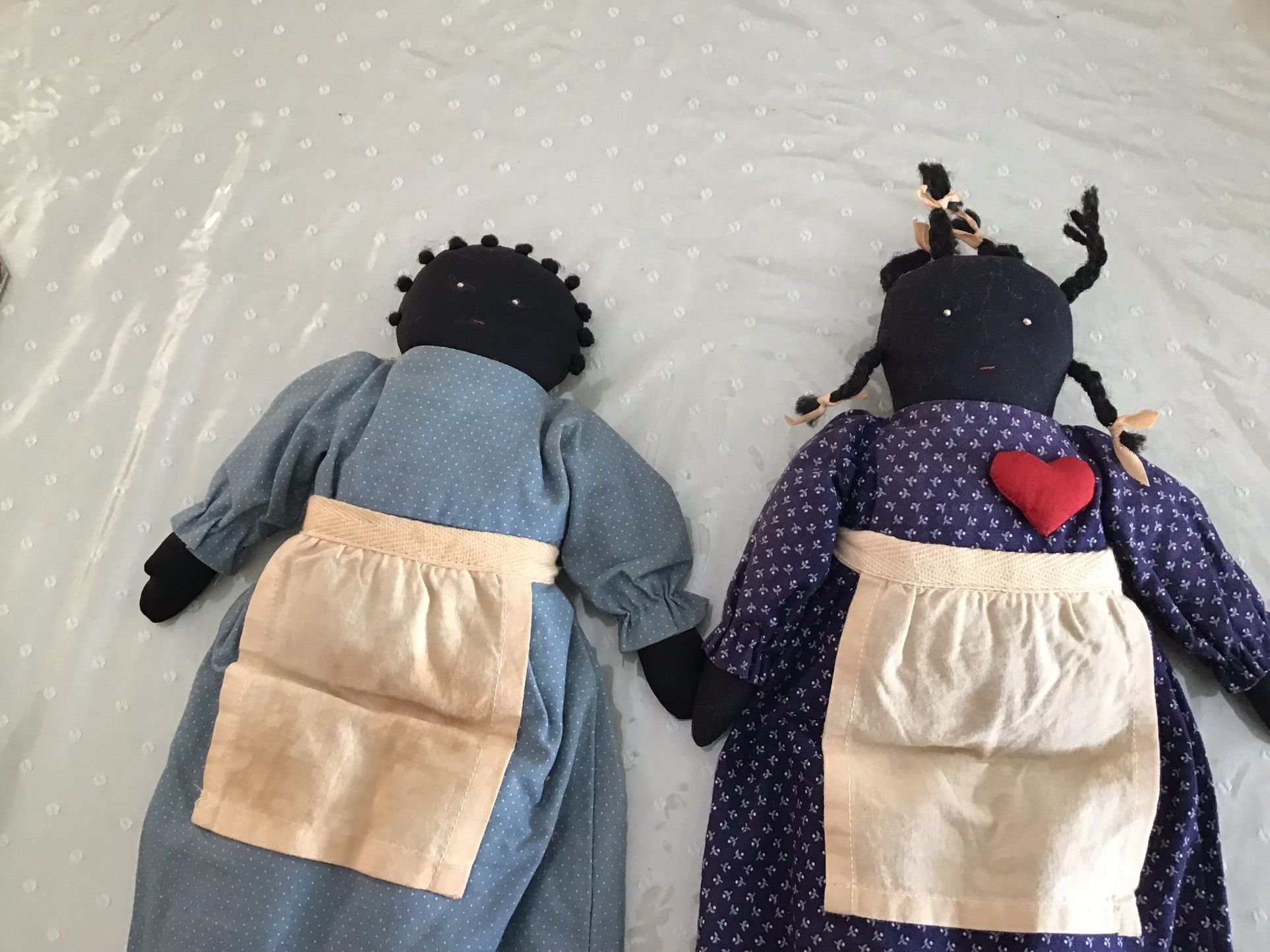 Vintage African American Folk Art Rag Dolls