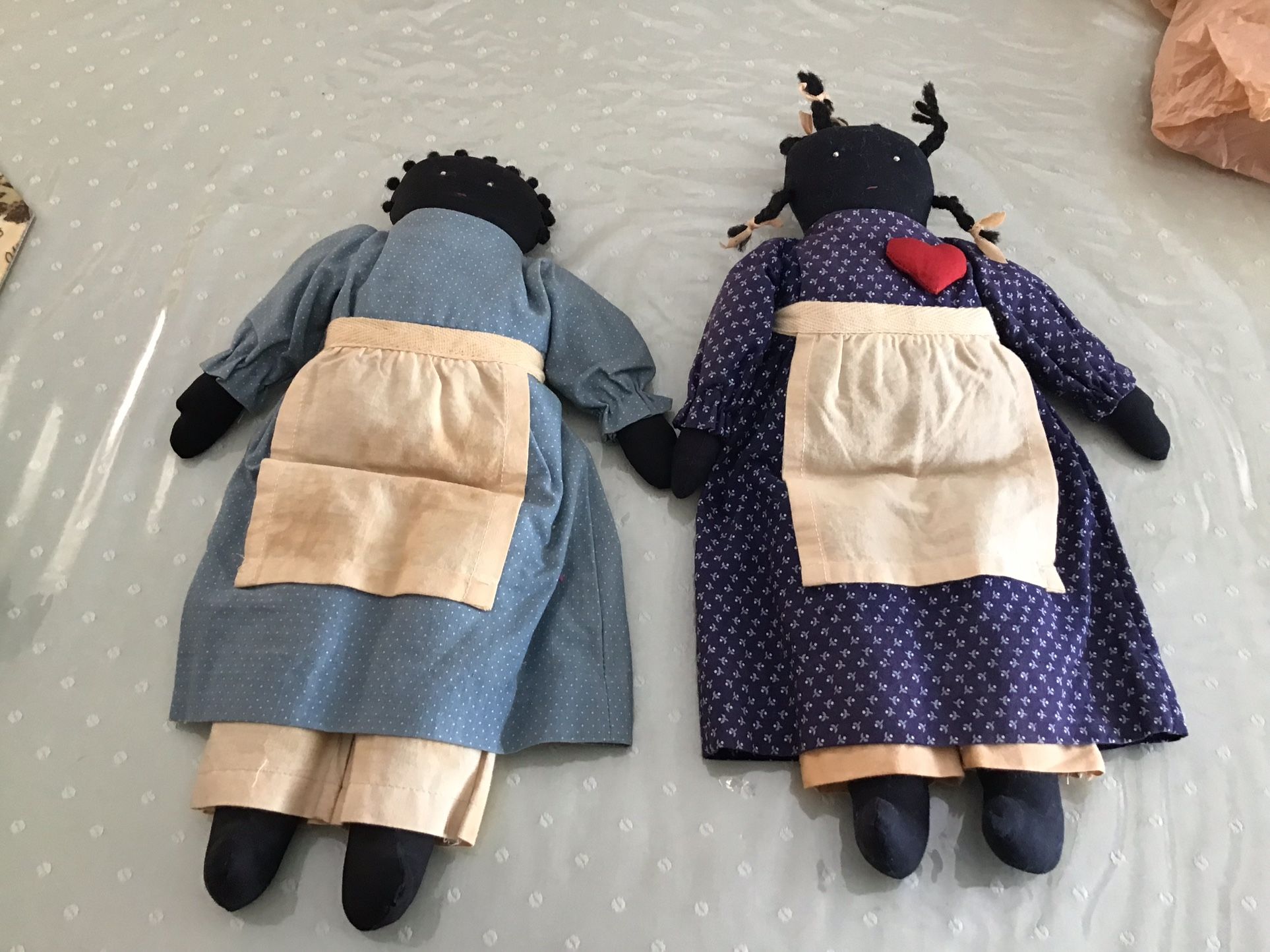 Vintage African American Folk Art Rag Dolls - photo 2