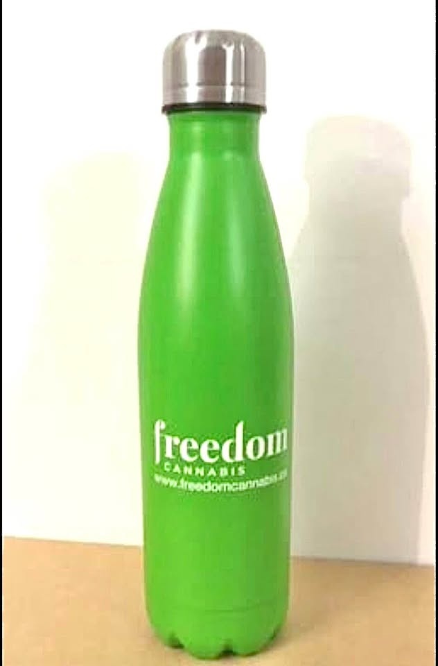 WATER BOTTLE Stainless Steel 420 green UNUSED and NEW