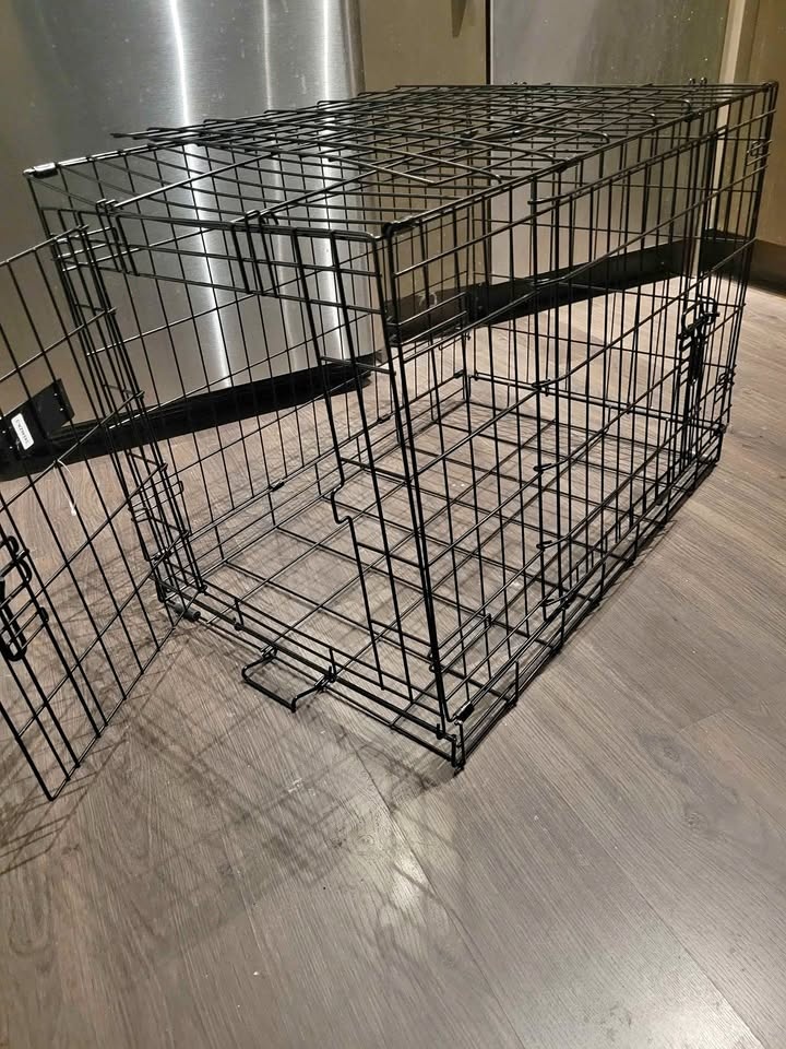 Dog crate foldable, double door, sturdy quality