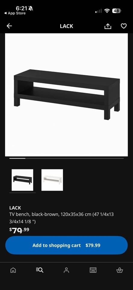 Hisense 50” Roku TV and IKEA Lack TV Bench - photo 2