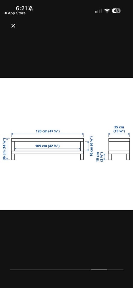 Hisense 50” Roku TV and IKEA Lack TV Bench - photo 3