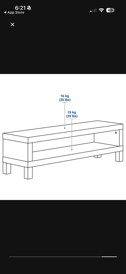 IKEA Lack TV Bench - photo 3