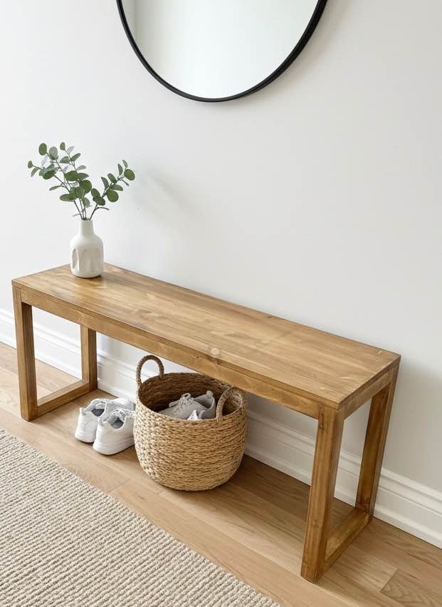 Handcrafted Solid Wood Bench – Dark Walnut Finish - photo 2