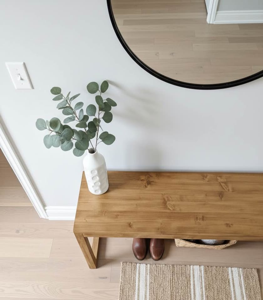 Handcrafted Solid Wood Bench – Dark Walnut Finish - photo 4
