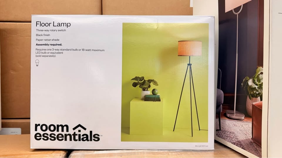 Tripod Floor Lamp with Shade Black - Room Essentials™ - photo 2