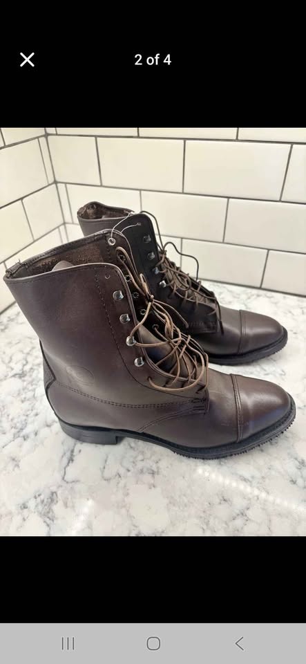 Grand Prix Brown Leather Boots Size 8.5 - photo 2