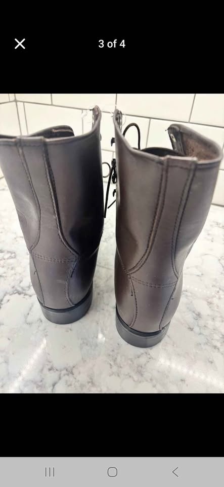 Grand Prix Brown Leather Boots Size 8.5 - photo 3